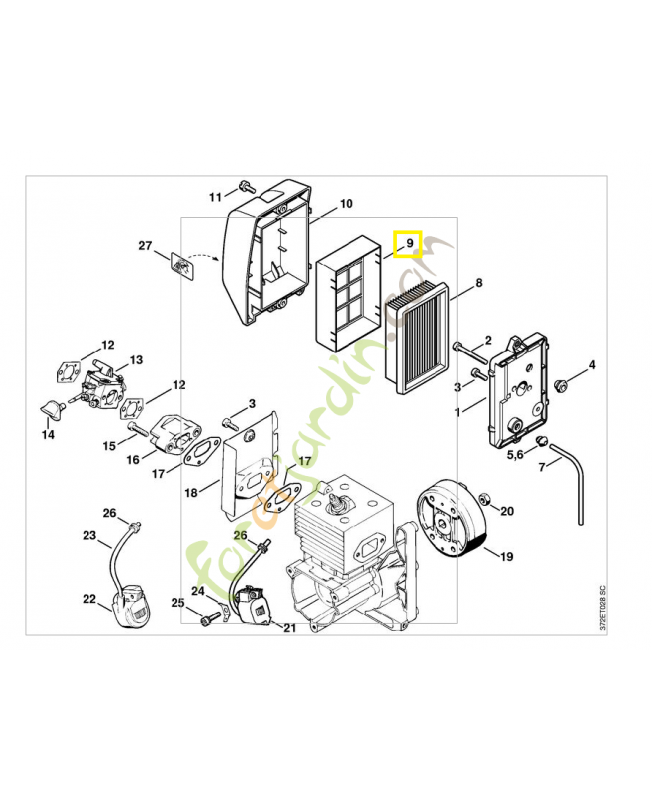 Préfiltre 4203-120-1500. Pièce de rechange Sithl / Vicking Préfiltre 4203-120-1500. Pièce de rechange Sithl / Vicking