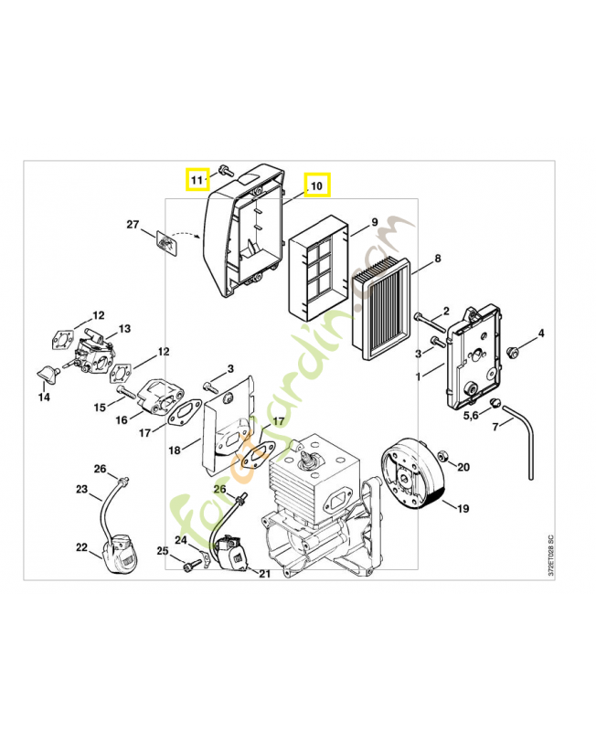 Couvercle de filtre 4203-140-1001. Pièce de rechange Sithl / Vicking Couvercle de filtre 4203-140-1001. Pièce de rechange Sithl / Vicking