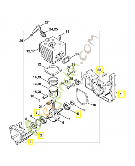 Carter de vilebrequin 4203-020-2106. Pièce de rechange Sithl / Vicking