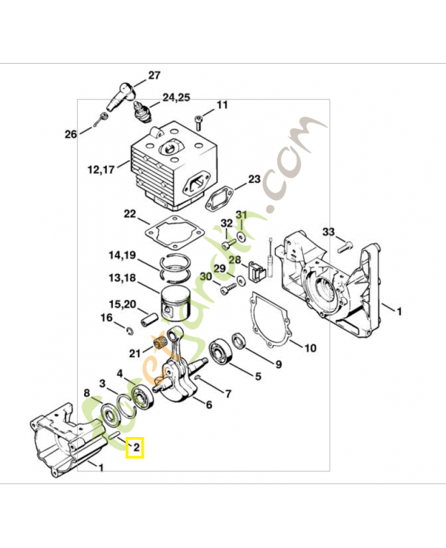 Goupille 5 x 18 9371-470-2610. Pièce de rechange Sithl / Vicking
