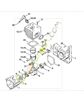 Rondelle 5.3 9291-021-0121. Pièce détachée Stihl / Vicking