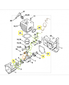 Jeu de joints 4203-007-1050. Pièce de rechange Sithl / Vicking