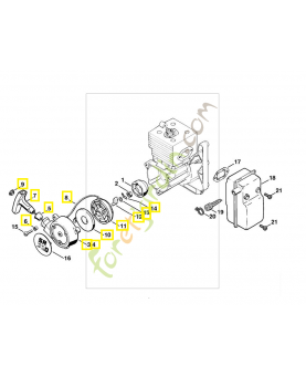 Lanceur complet 4203-190-0405. Pièce de rechange Sithl / Vicking