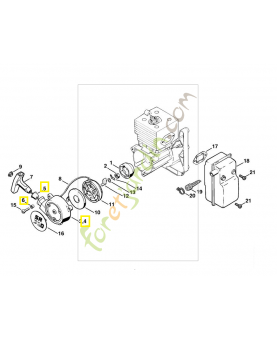 Couvercle lanceur 4203-190-0406. Pièce de rechange Sithl / Vicking