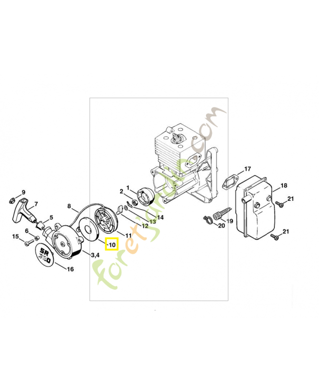 Ressort de rappel 1118-190-0600 stihl