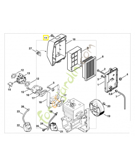 Vis couvercle filtre 4128-141-8000. Pièce de rechange Sithl / Vicking
