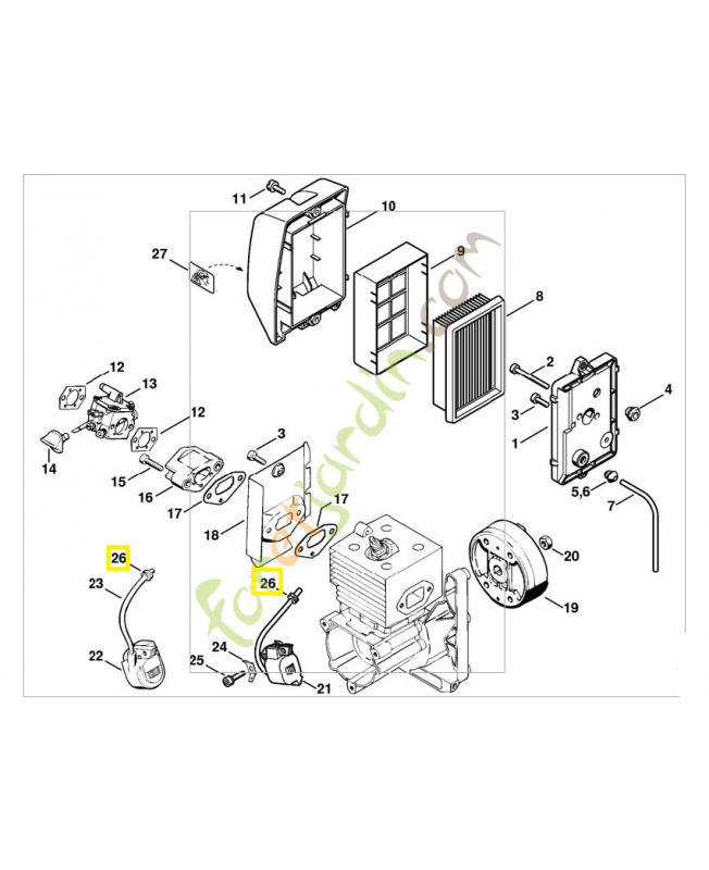 Douille en caoutchouc 0000-989-0602. Pièce de rechange Sithl / Vicking