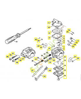 Carburateur hd 45 4203-120-0610. Pièce de rechange Sithl / Vicking