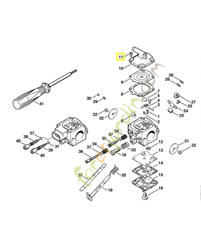 Vis tête ronde 1121-122-7101. Pièce de rechange Sithl / Vicking