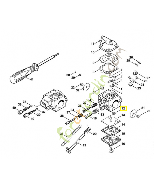 Tamis 1114-121-7800. Pièce de rechange Sithl 