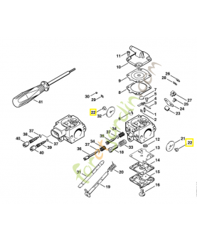 Vis a tete ronde 1115-122-7400. Pièce de rechange Sithl / Vicking