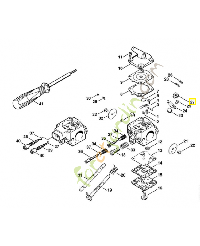 Boulon 4215-121-8900. Pièce de rechange Sithl / Vicking