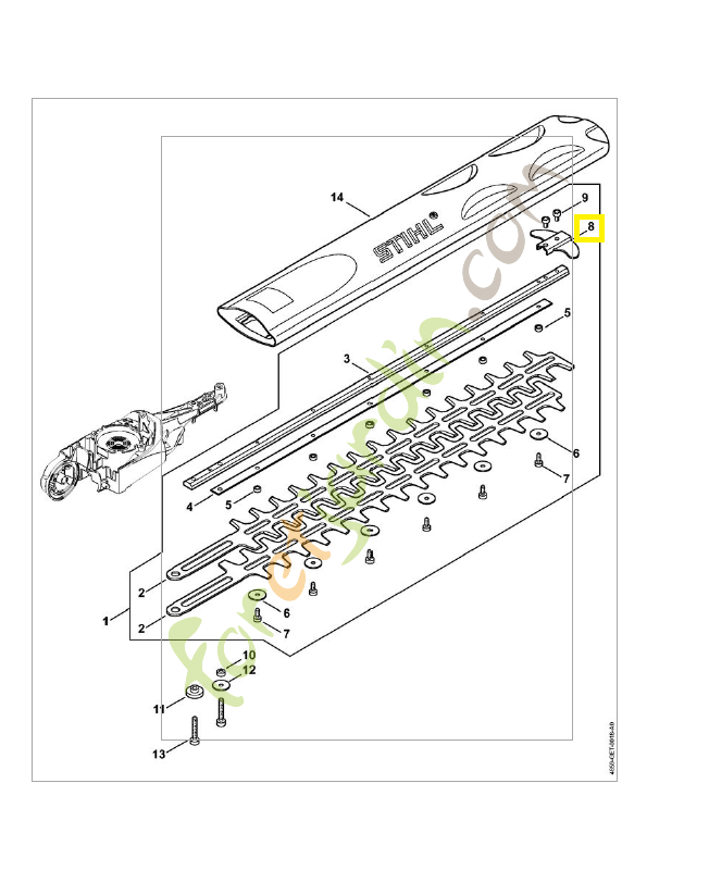 Protège guidage 4851-792-9001. Pièce de rechange Sithl / Vicking