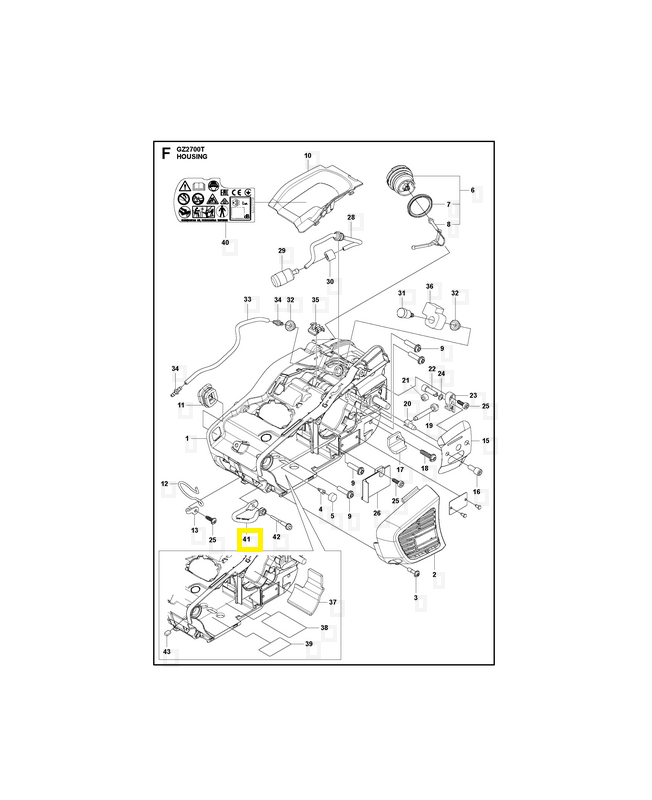 œillet 576381301. Pièce de rechange Husqvarna