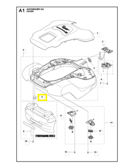 Capuchon 580526801. Pièce de rechange Husqvarna