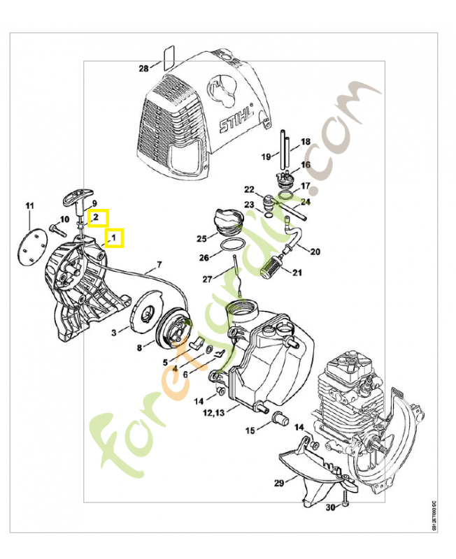 Couvercle de lanceur 4180-190-0400. Pièce de rechange Sithl / Vicking Couvercle de lanceur 4180-190-0400. Pièce de rechange Sithl / Vicking