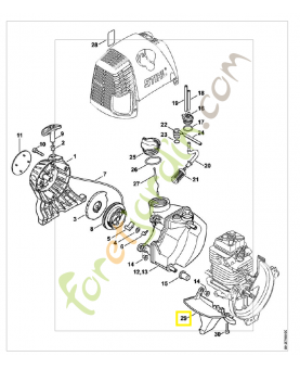 Recouvrement 4180-350-6501. Pièce de rechange Sithl / Vicking