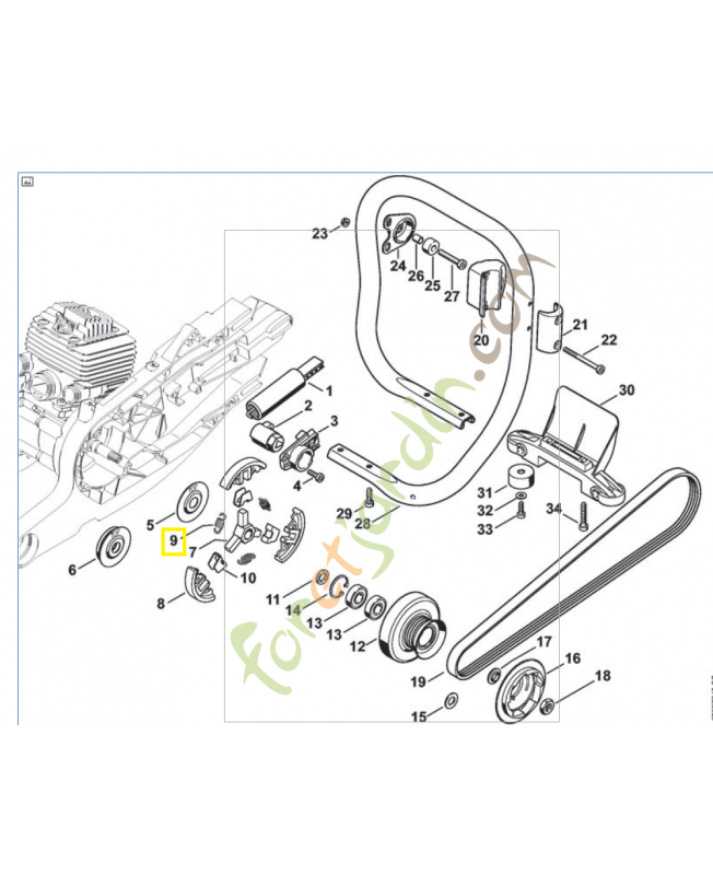 Ressort de tension 0000-997-5503. Pièce de rechange Sithl / Vicking