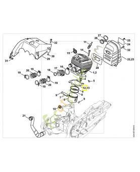 Joint de cylindre 4224-029-2302. Pièce de rechange Sithl / Vicking