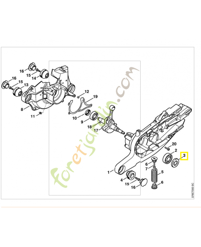 Bague etanch. 20x42x5 9640-003-2257. Pièce de rechange Sithl / Vicking