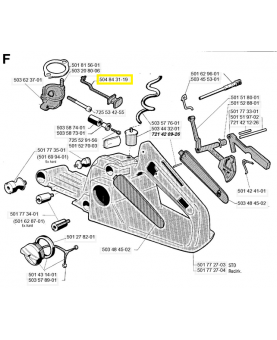 Commande starter 504843119. Pièce de rechange Husqvarna