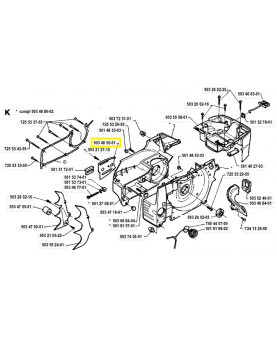 Plaque 503465501. Pièce de rechange Husqvarna