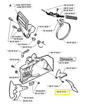 Protecteur 503573701. Pièce de rechange Husqvarna