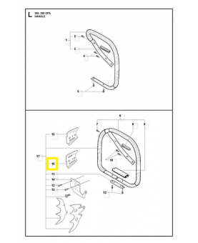 Plaque de guidage 503665701. Pièce de rechange Husqvarna