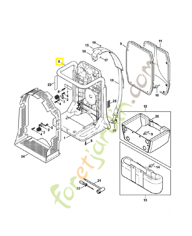Cadre porteur 4203-791-5600. Pièce de rechange Sithl / Vicking Cadre porteur 4203-791-5600. Pièce de rechange Sithl / Vicking