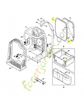 Coussin dorsal 4203-790-8003. Pièce de rechange Sithl / Vicking