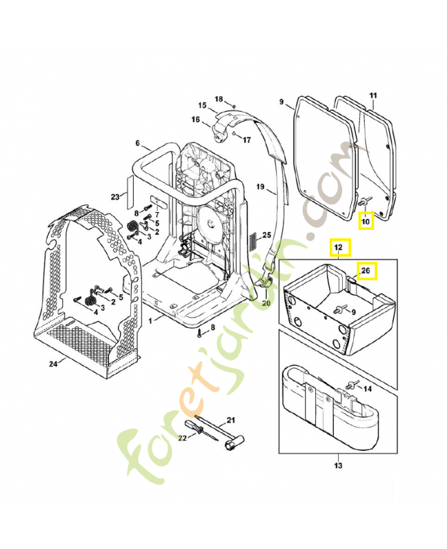 Ceinture 4203-710-9102. Pièce de rechange Sithl / Vicking