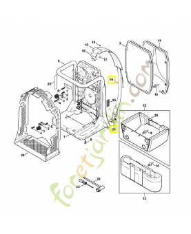 Crochet avec sangle 4203-710-6900. Pièce de rechange Sithl / Vicking