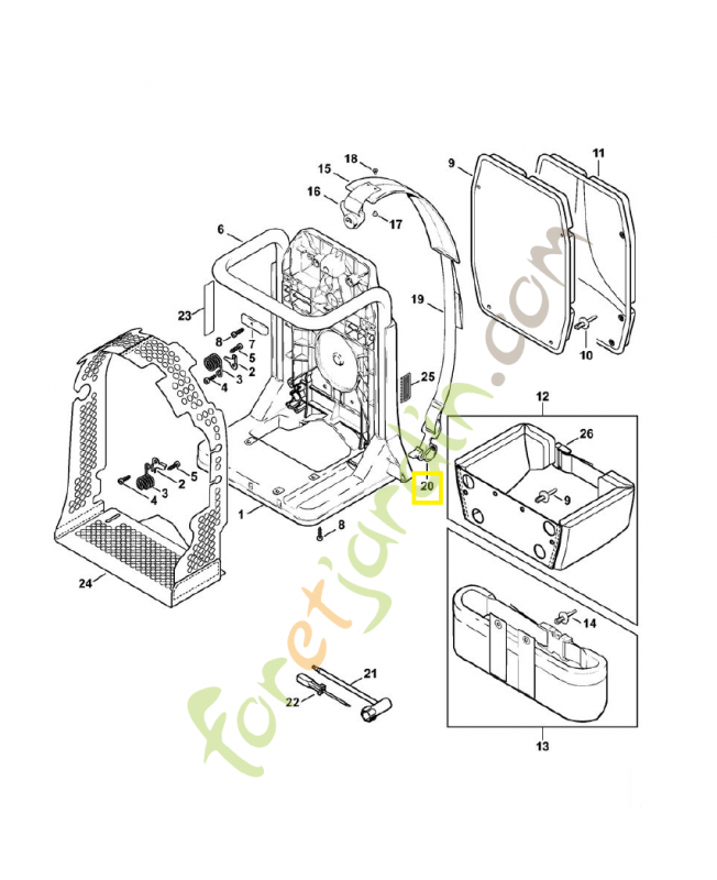 Crochet 4203-791-4600. Pièce de rechange Sithl / Vicking