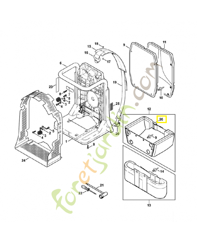 Fermeture pour harnais 4134-710-6401. Pièce de rechange Sithl 