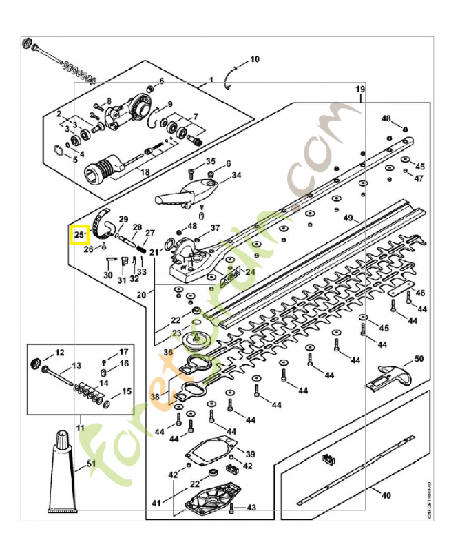 Secteur d'encliquetage 4243-642-4601. Pièce détachée Stihl / Vicking