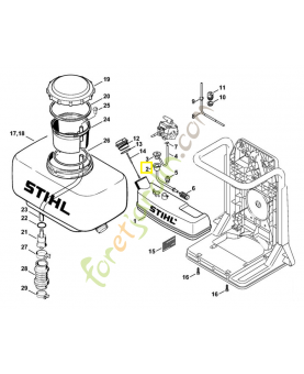 Tuyau flexible 4203-358-7701. Pièce de rechange Sithl / Vicking
