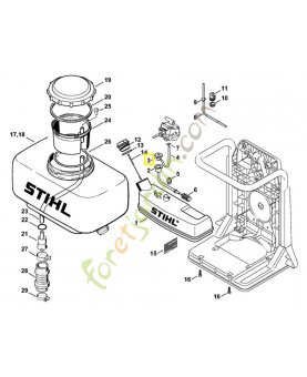 Raccord coude 4203-353-2500. Pièce de rechange Sithl / Vicking