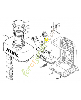 Attache du tuyau 4205-122-2500. Pièce de rechange Sithl / Vicking