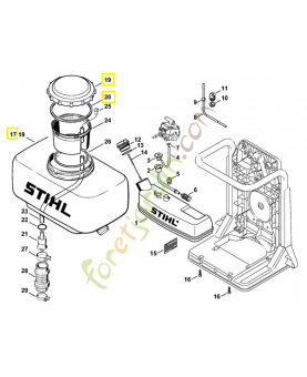 Réservoir à liquide 9074-478-4425. Pièce de rechange Sithl / Vicking
