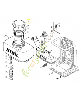 Couvercle du réservoir 4203-700-0902. Pièce de rechange Sithl / Vicking