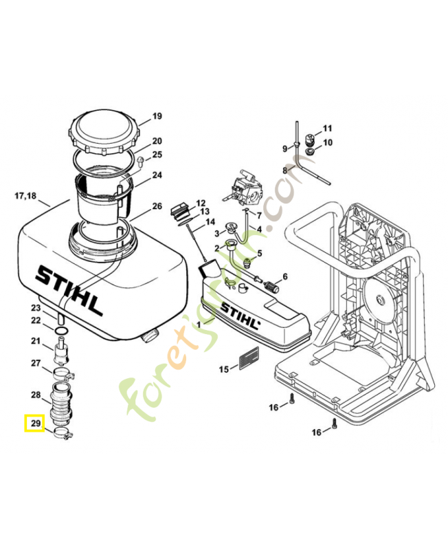 Collier 34 x 12 9771-021-2600. Pièce de rechange Sithl / Vicking