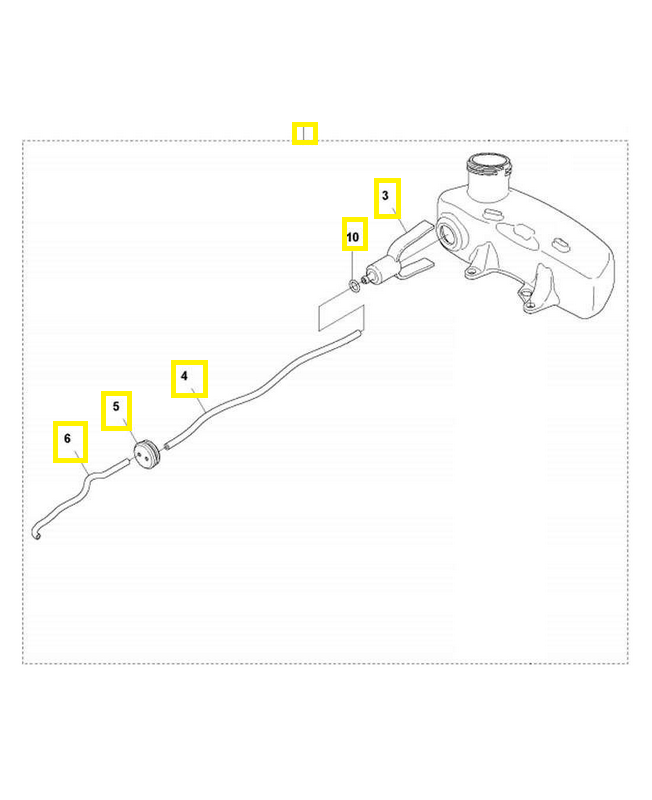 RÉSERVOIR COMPLET 523014203. Pièce de rechange Husqvarna