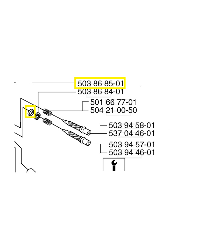 Anneau en o 503868501. Pièce de rechange Husqvarna