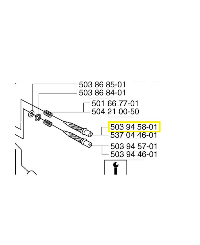 Vis de réglage 503945801. Pièce de rechange Husqvarna