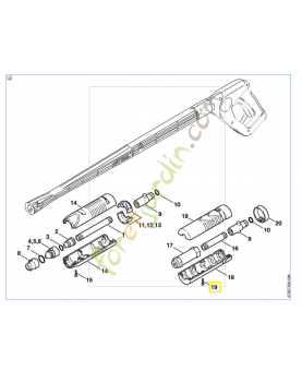Vis parker p3x12 9104-003-8611. Pièce de rechange Sithl / Vicking