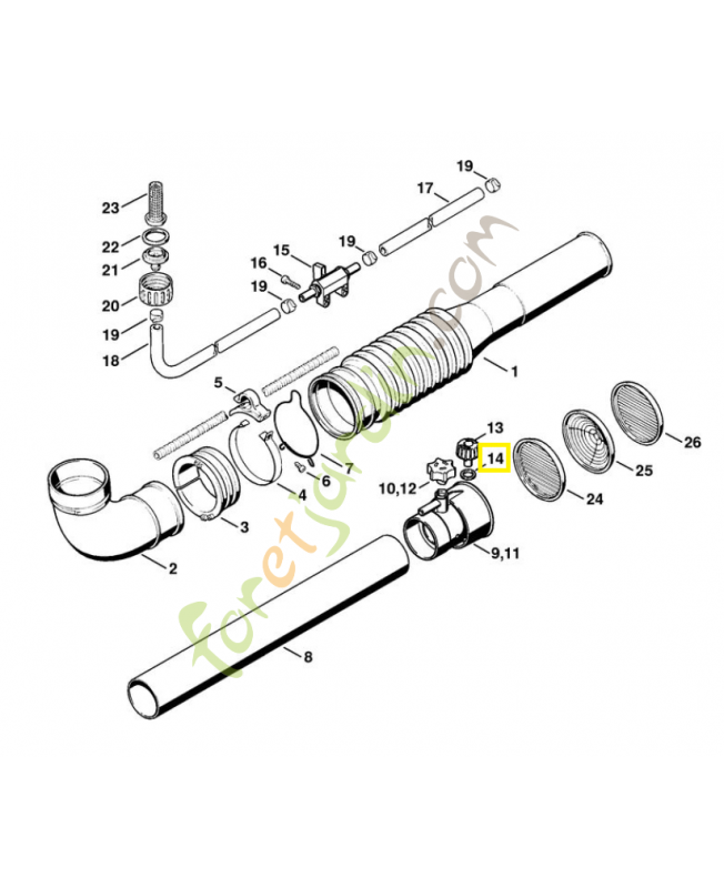 Anneau de joint 4203-709-2001. Pièce de rechange Sithl / Vicking