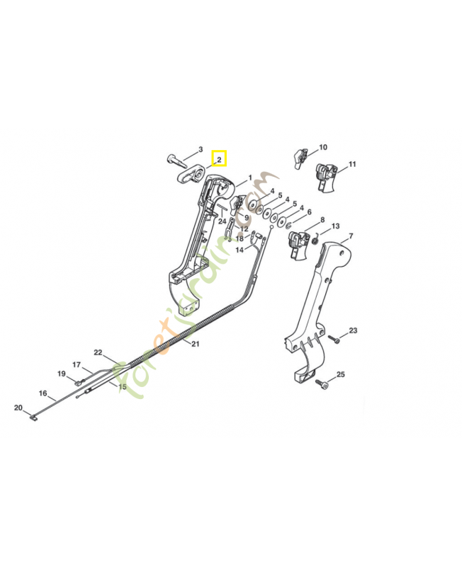 Levier de réglage 4203-182-2900. Pièce de rechange Sithl / Vicking