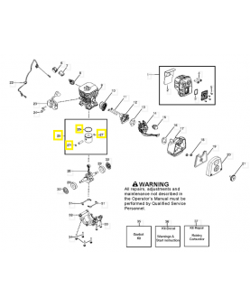 Kit - piston (incl. 26,27 ) 545081814. Pièce de rechange Husqvarna