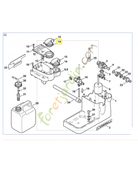 Couvercle 4752-701-0900. Pièce détachée Stihl / Vicking
