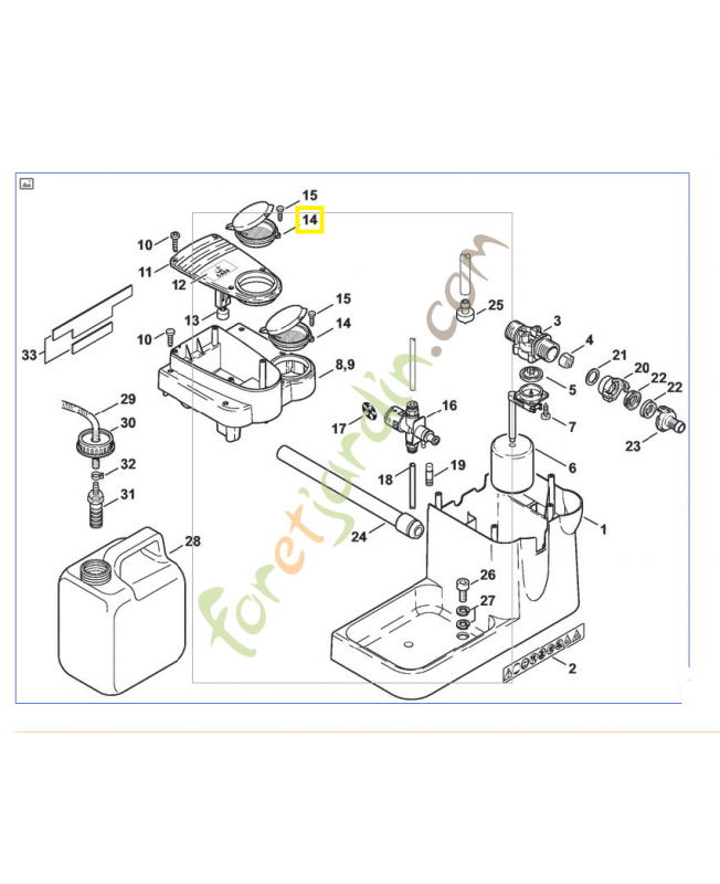 Couvercle 4752-701-0900. Pièce détachée Stihl / Vicking